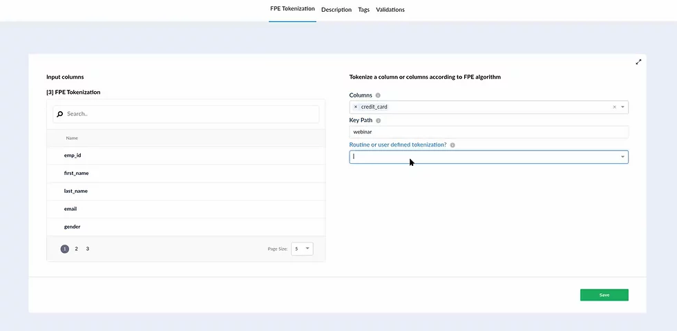 FPE Tokenization