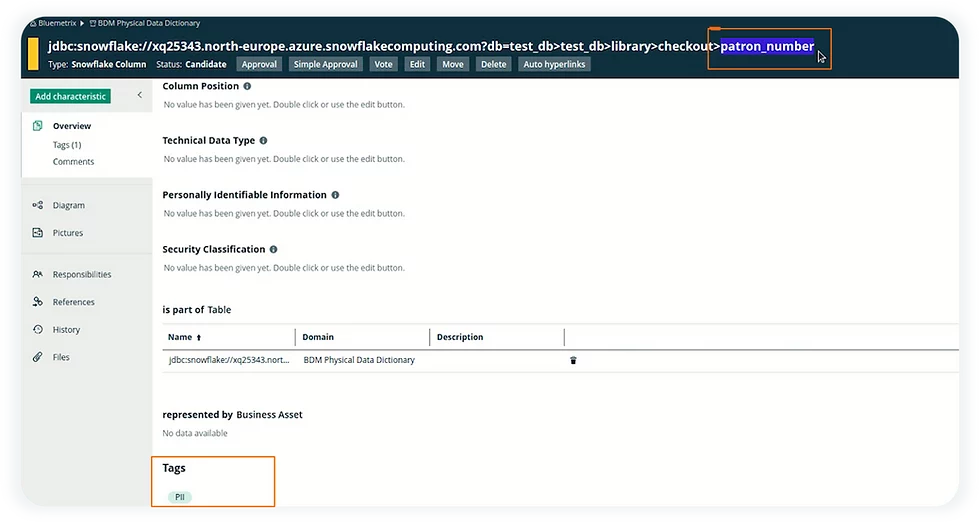 Step 8: Identify PII tag in Collibra