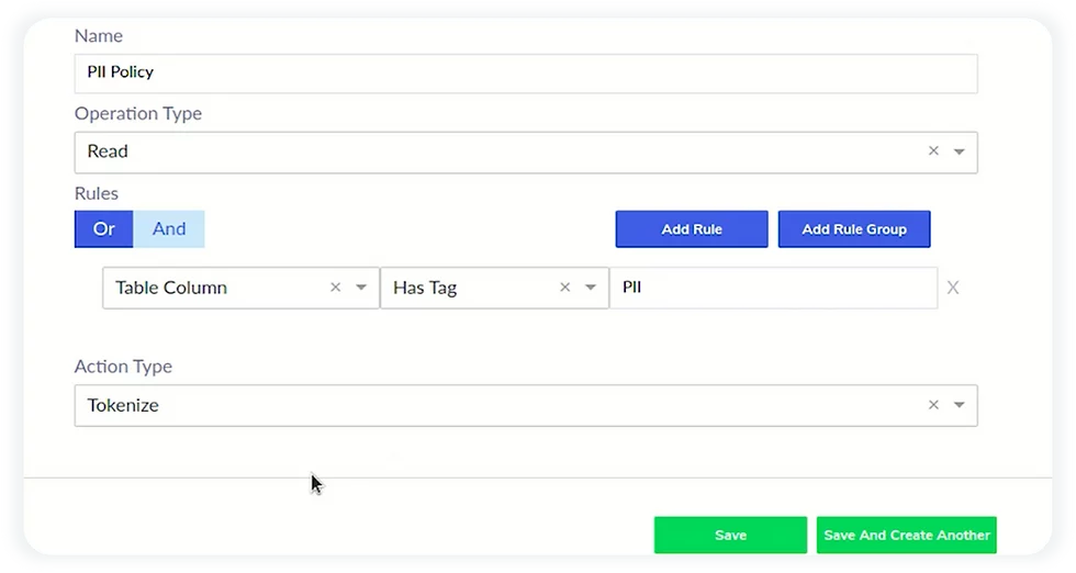 Create ruletset to tokenize data in BDM